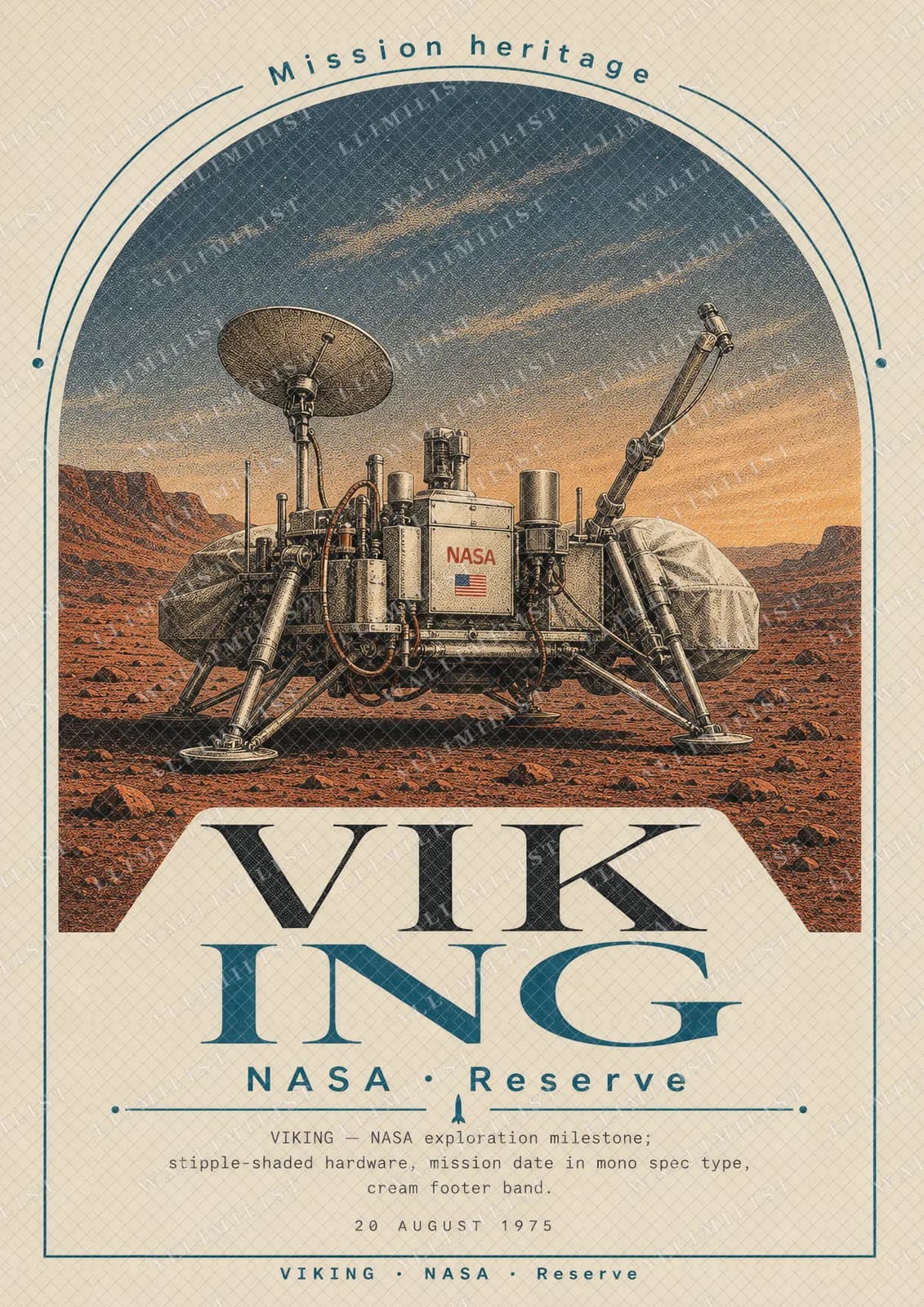 Actual watermarked print of VIKING — NASA Missions