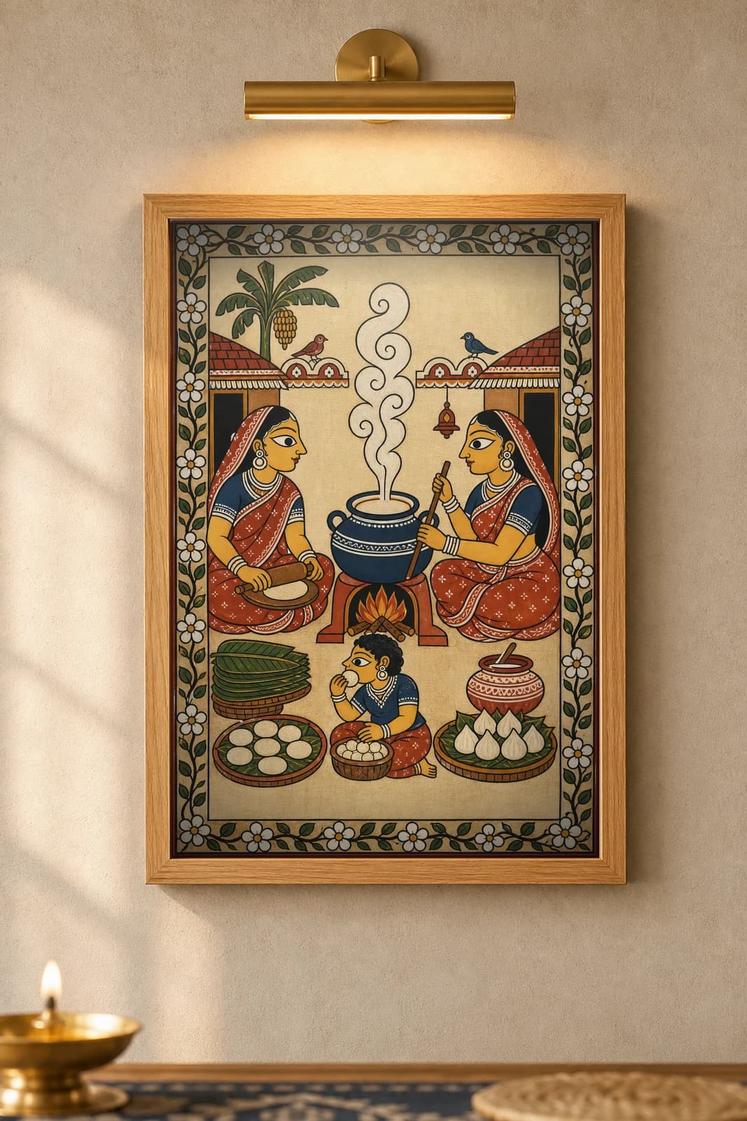 Festival Kitchen — Pattachitra — framed museum print, Pattachitra
