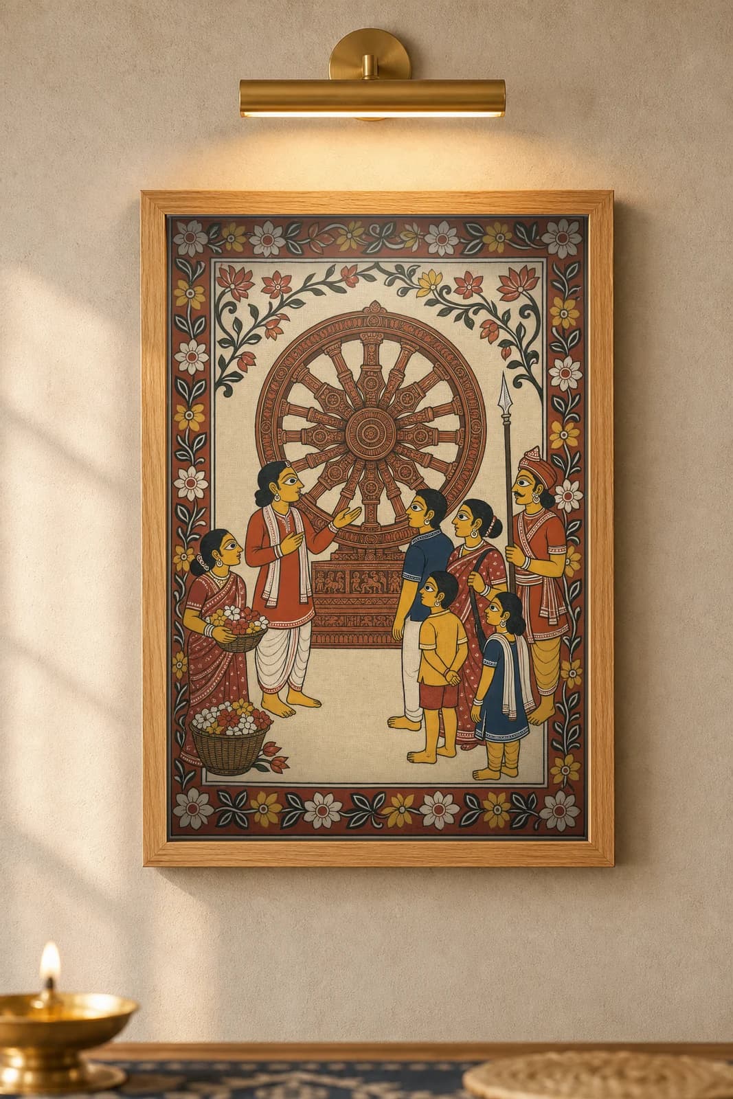 Konark Morning — Pattachitra — framed museum print, Pattachitra