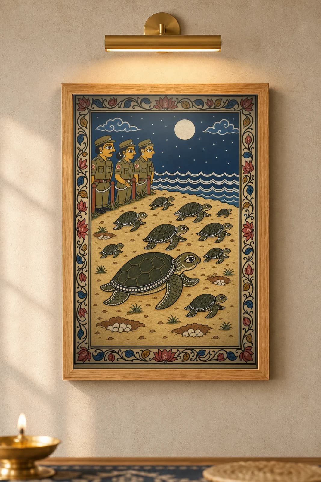 Ridley Arribada — Pattachitra — framed museum print, Pattachitra