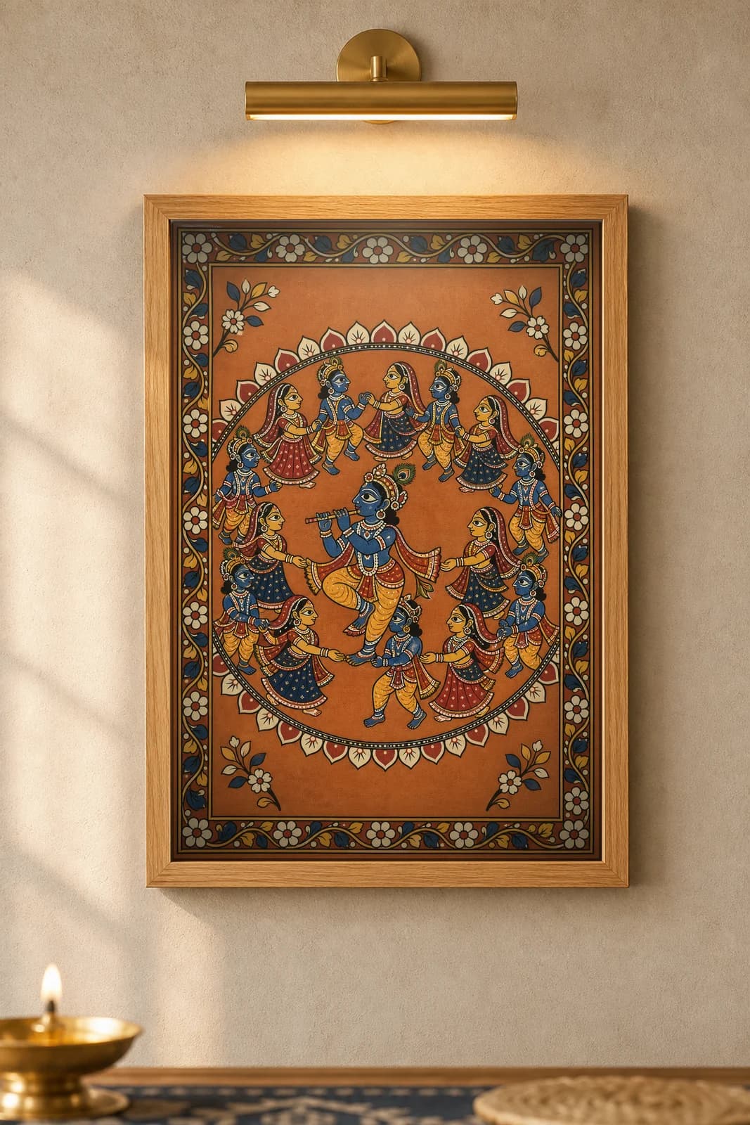 Rasa Mandala — Pattachitra — framed museum print, Pattachitra