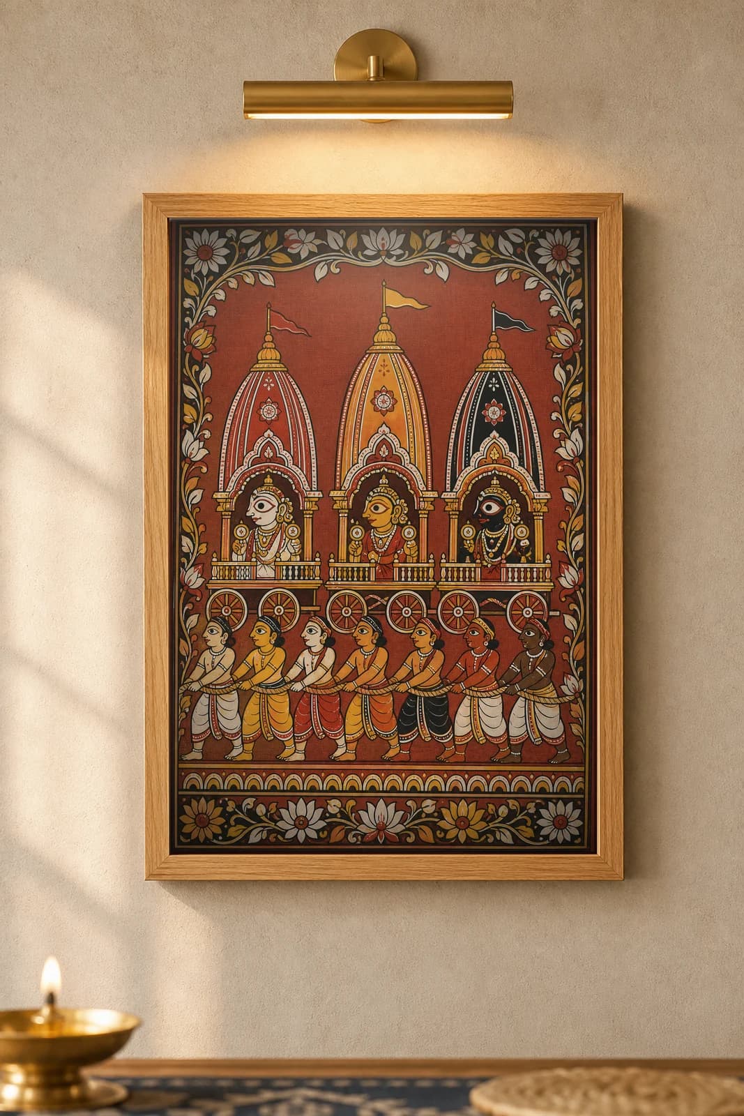 Ratha Yatra — Pattachitra — framed museum print, Pattachitra
