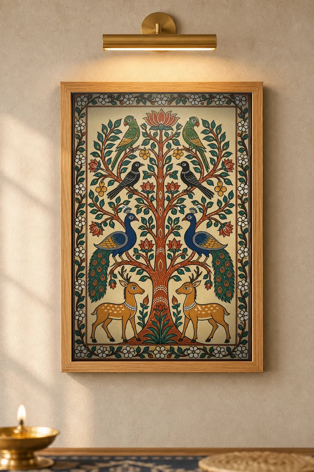 Tree of Life — Pattachitra — framed museum print, Pattachitra
