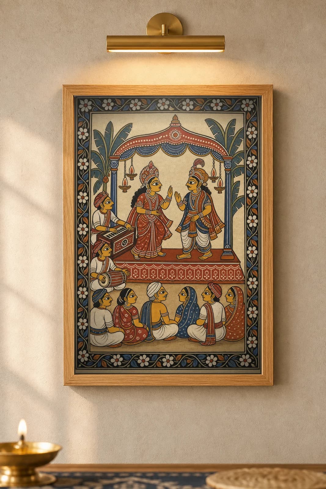 Jatra Night — Pattachitra — framed museum print, Pattachitra