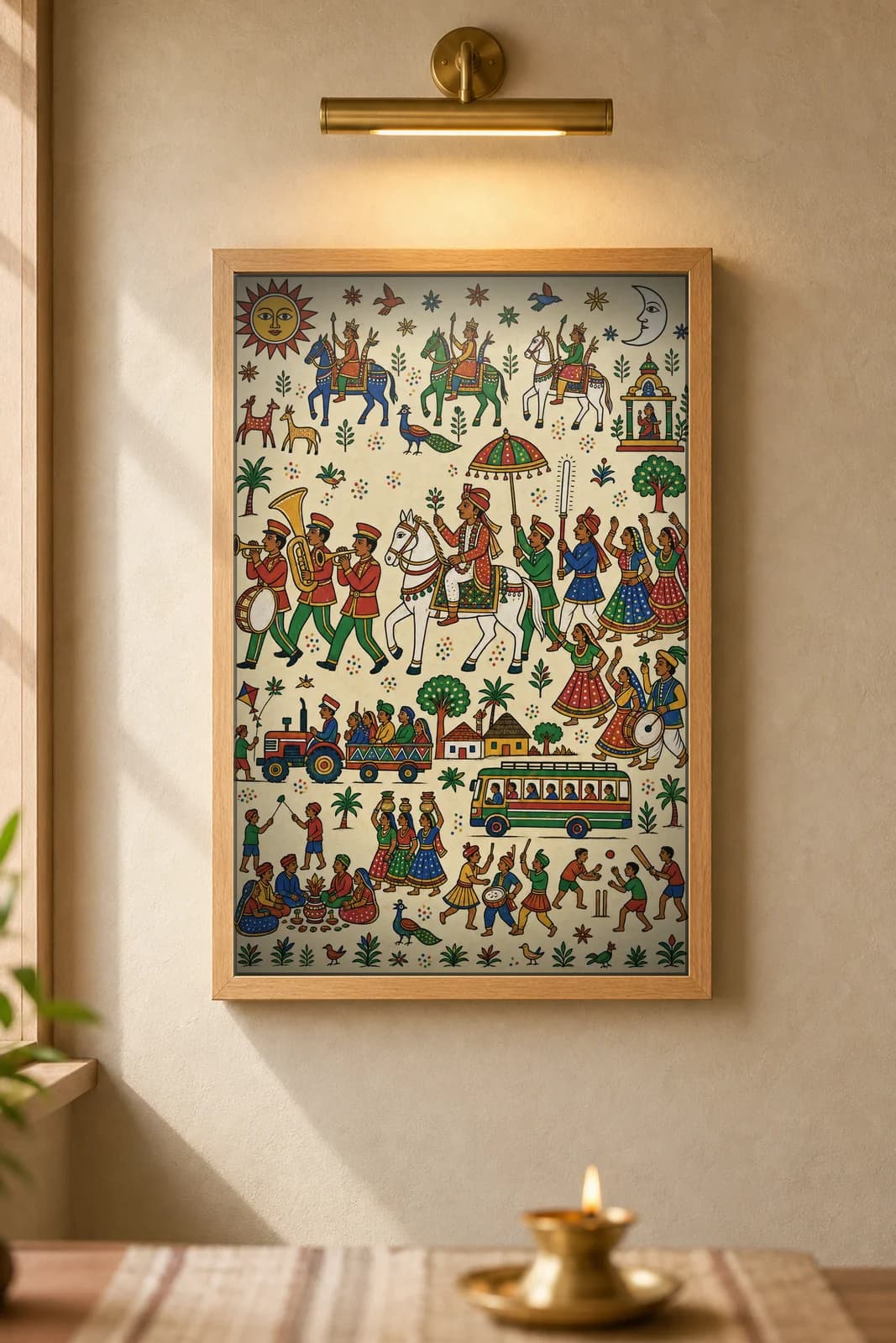 The Baraat — framed museum print, Pithora