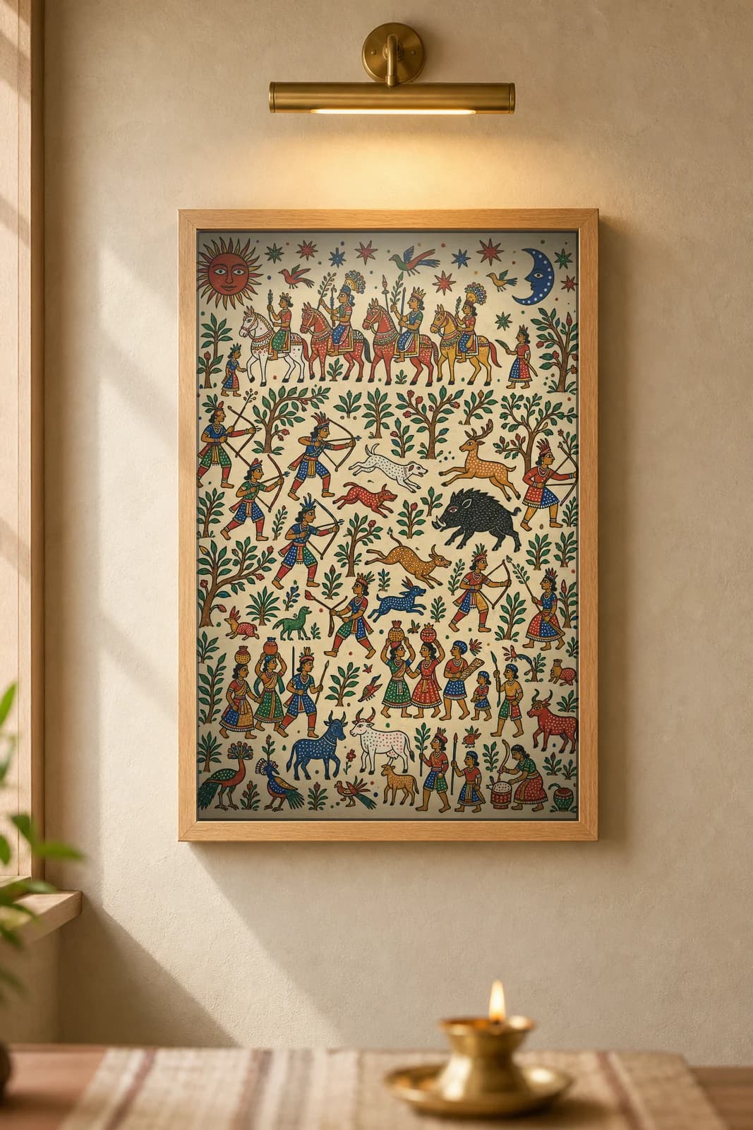 The Hunt — framed museum print, Pithora