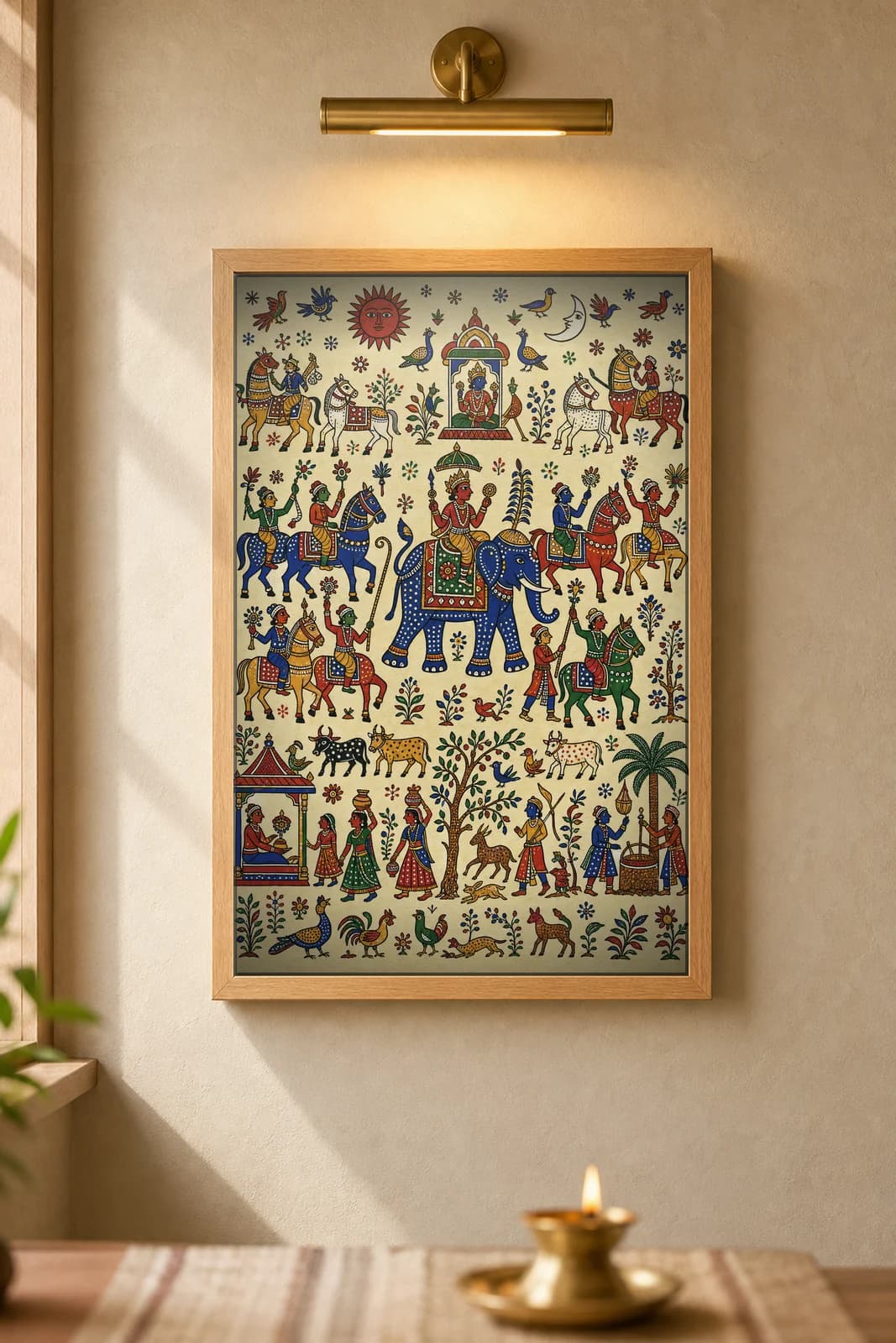 Ganadev Ride — framed museum print, Pithora