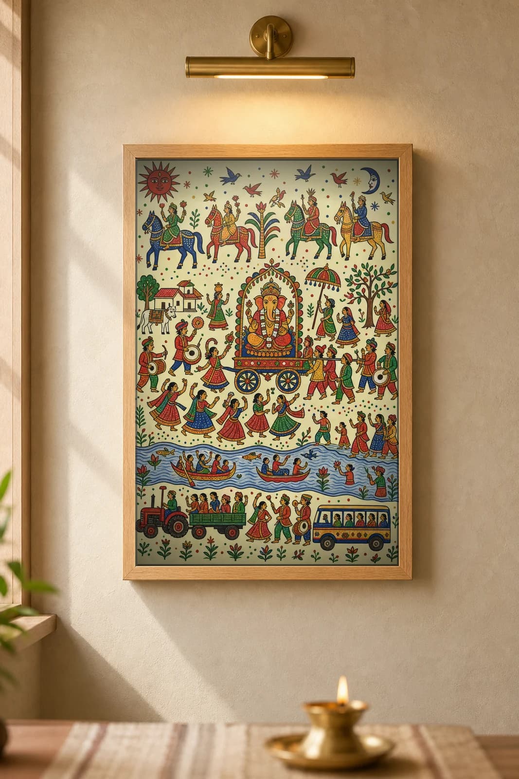 Visarjan — framed museum print, Pithora