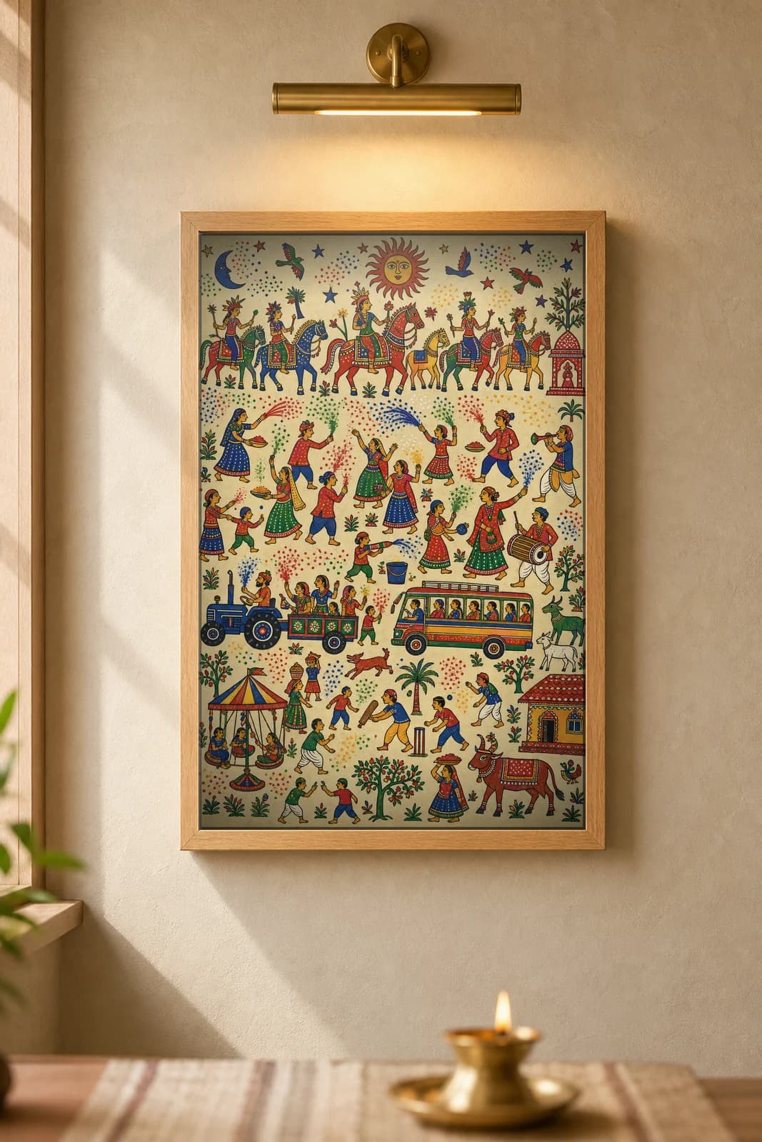 Holi — framed museum print, Pithora