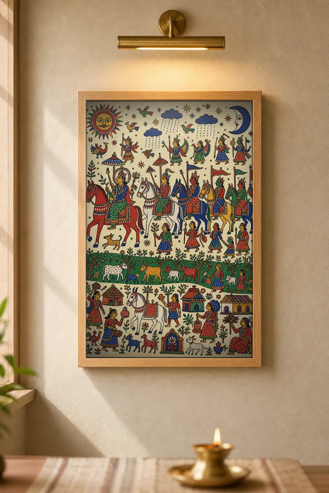 Indi Raja — framed museum print, Pithora