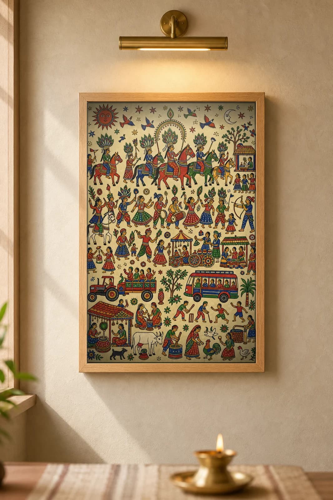Kavant Gher — framed museum print, Pithora
