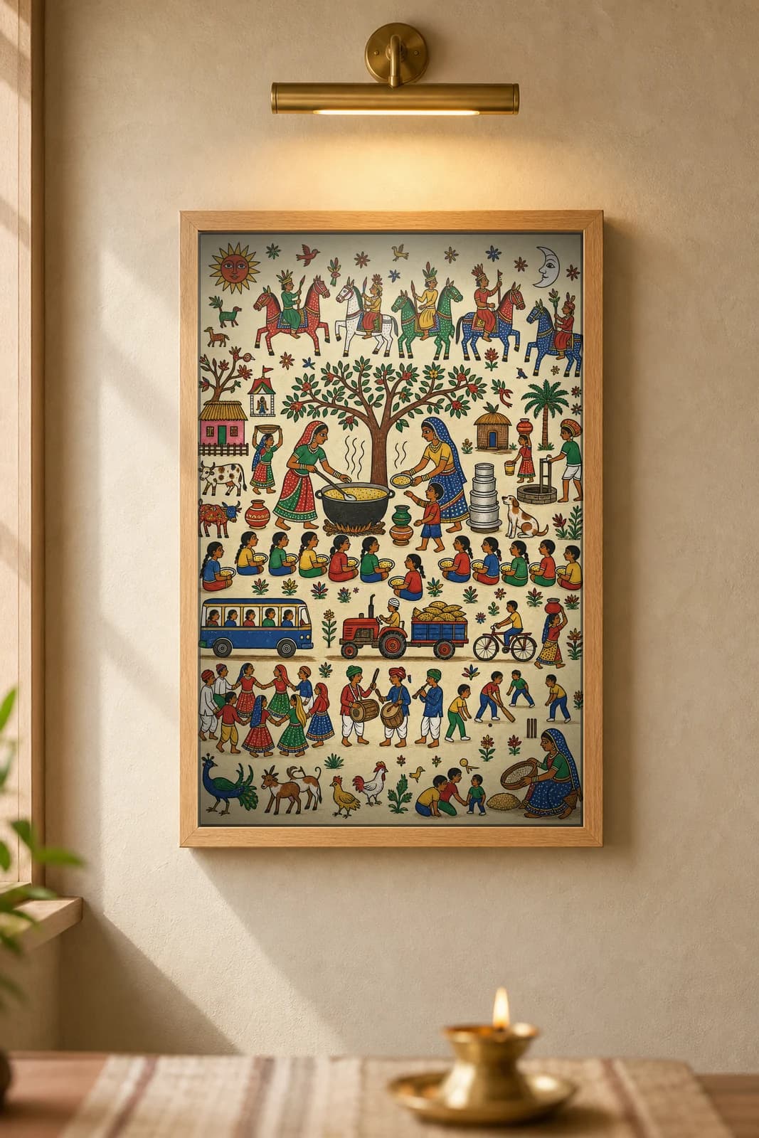 Midday Meal — framed museum print, Pithora