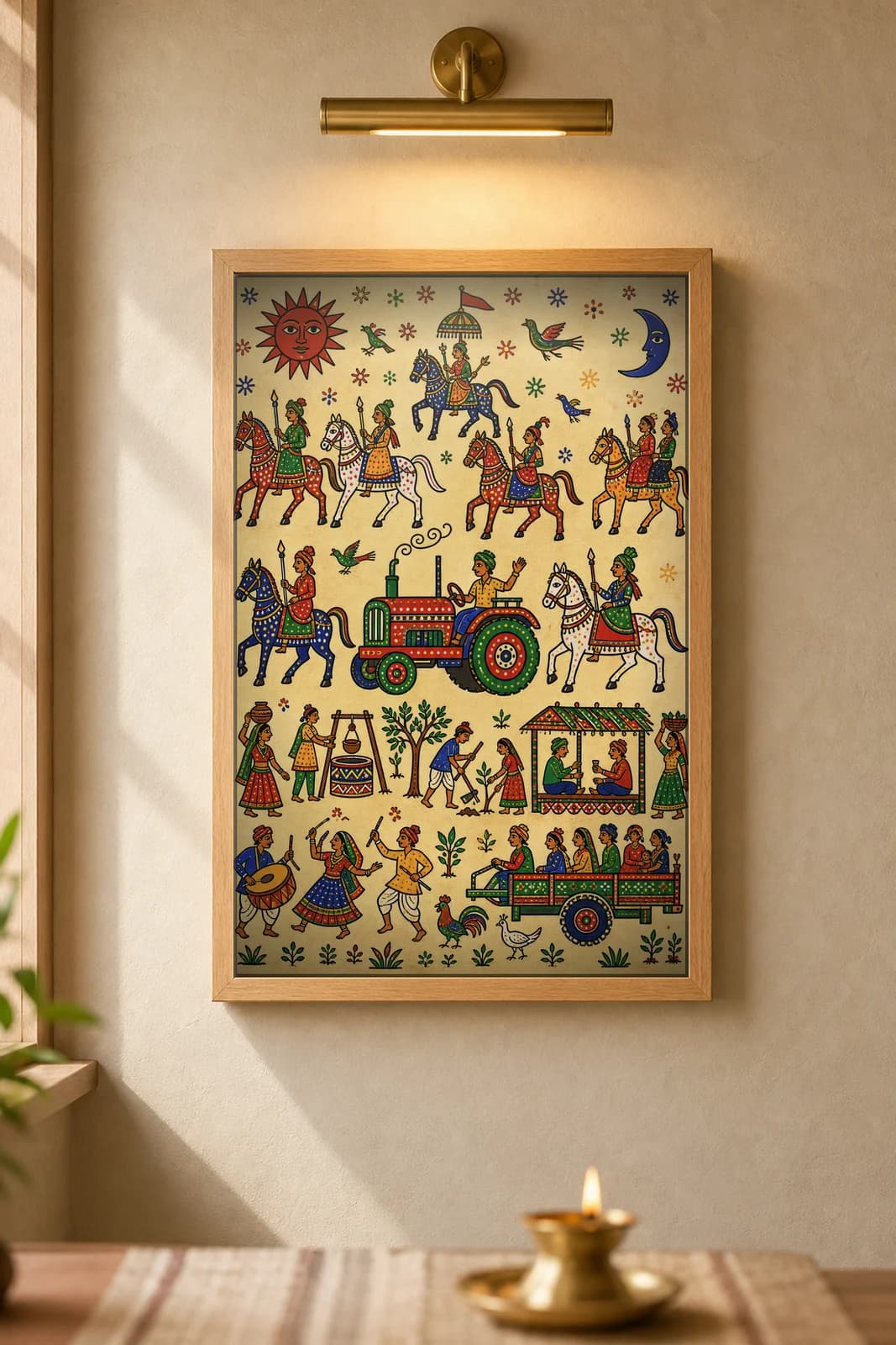 The Tractor — framed museum print, Pithora