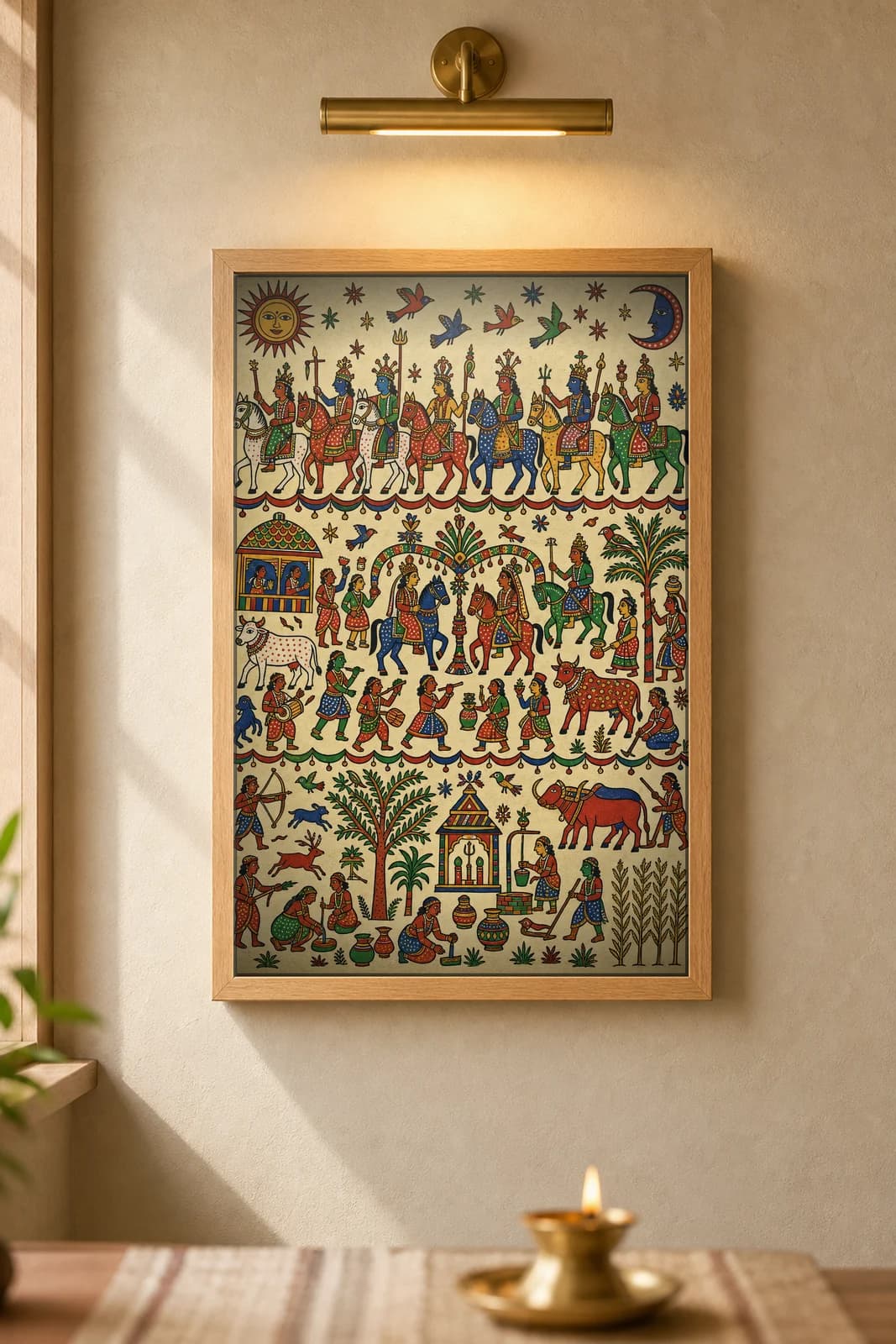 Deity Register — framed museum print, Pithora