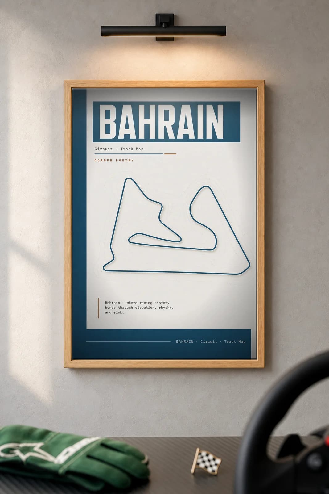 Bahrain — framed museum print, Racetracks