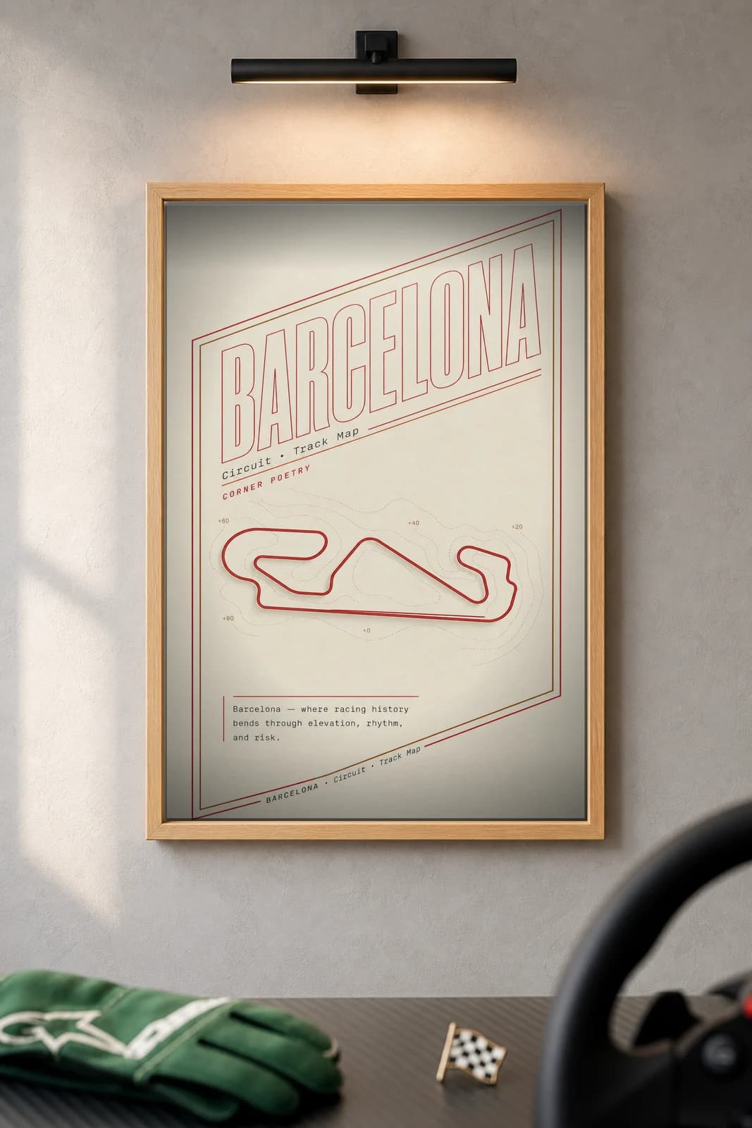 Barcelona — framed museum print, Racetracks