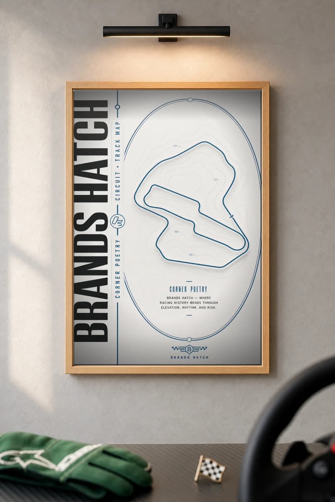 Brands Hatch — framed museum print, Racetracks