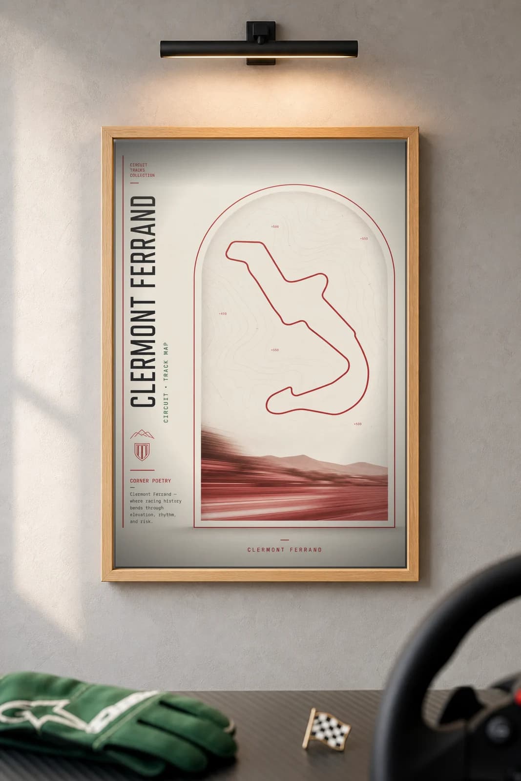 Clermont-Ferrand — framed museum print, Racetracks
