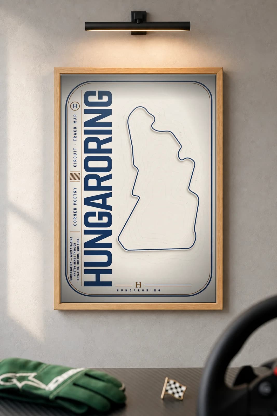 Hungaroring — framed museum print, Racetracks