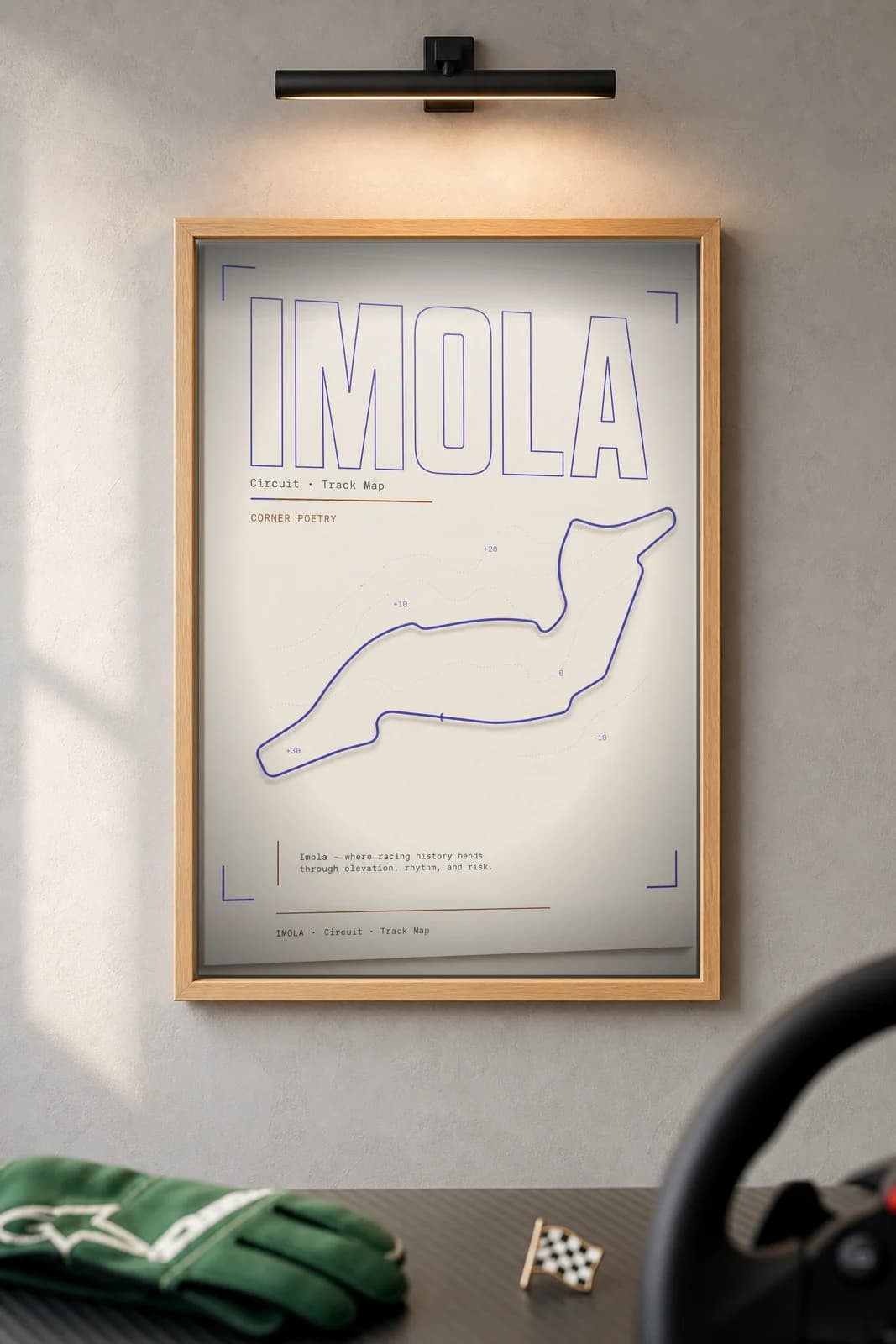 Imola — framed museum print, Racetracks