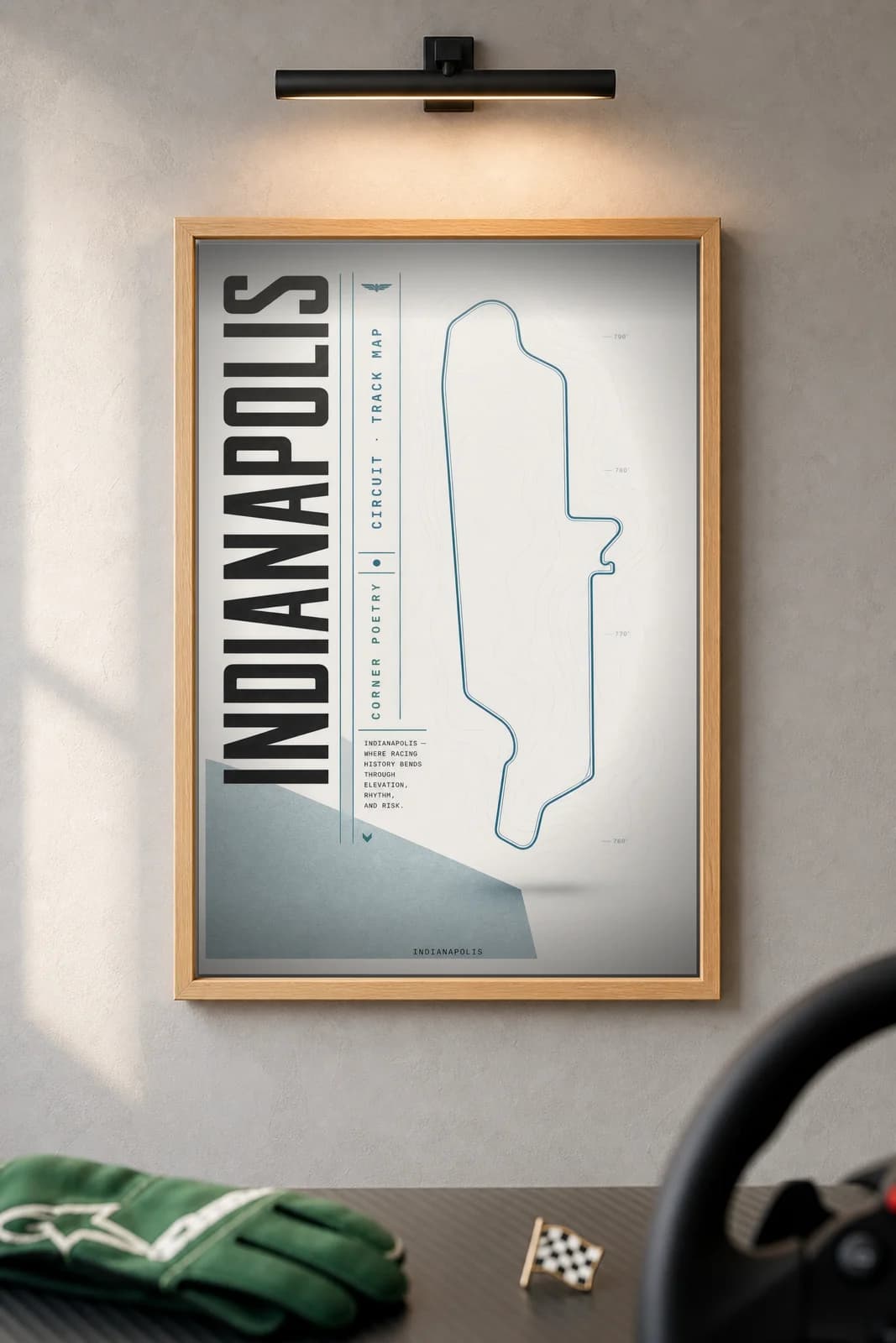 Indianapolis — framed museum print, Racetracks