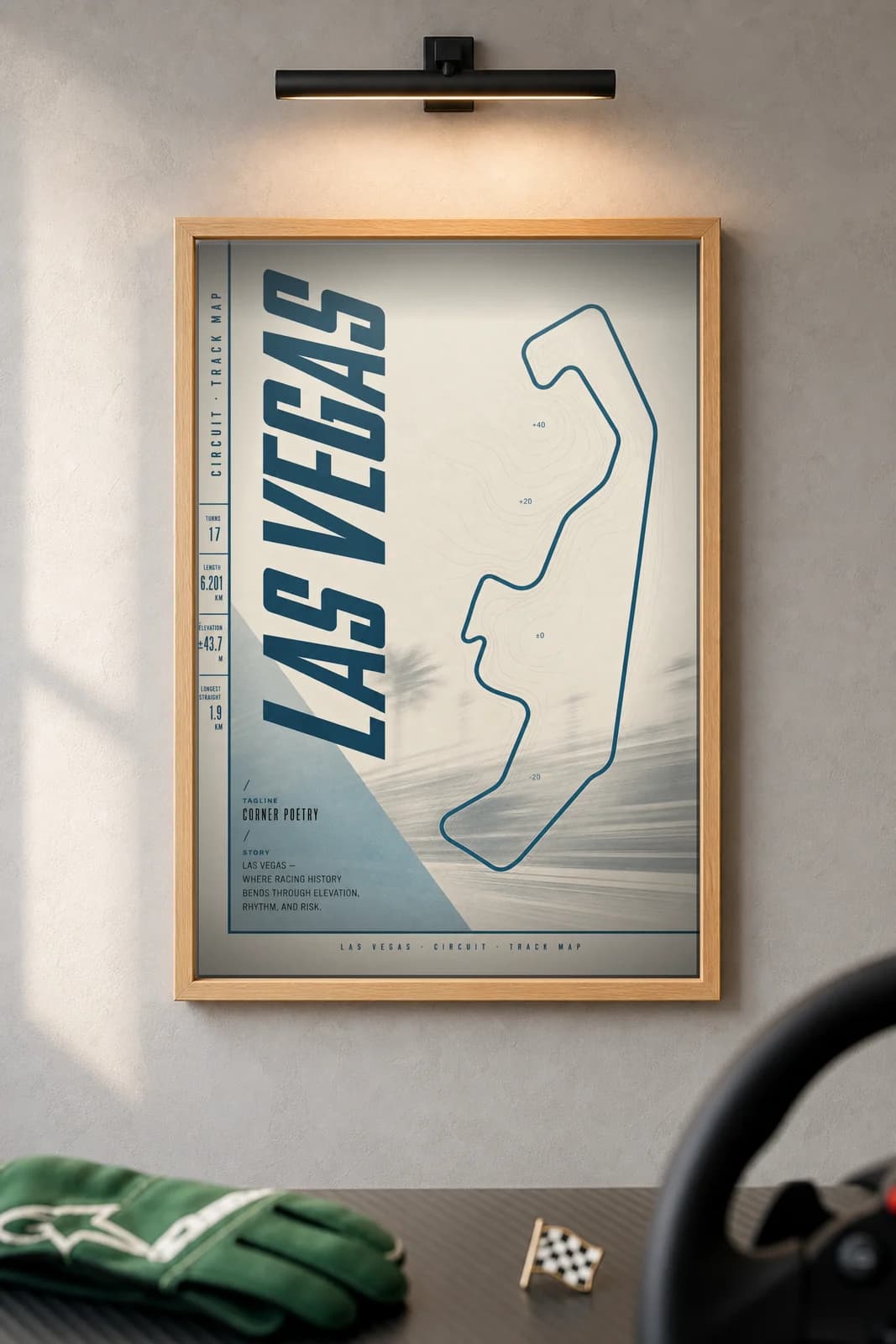 Las Vegas — framed museum print, Racetracks