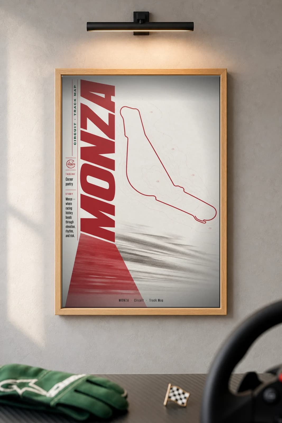 Monza — framed museum print, Racetracks