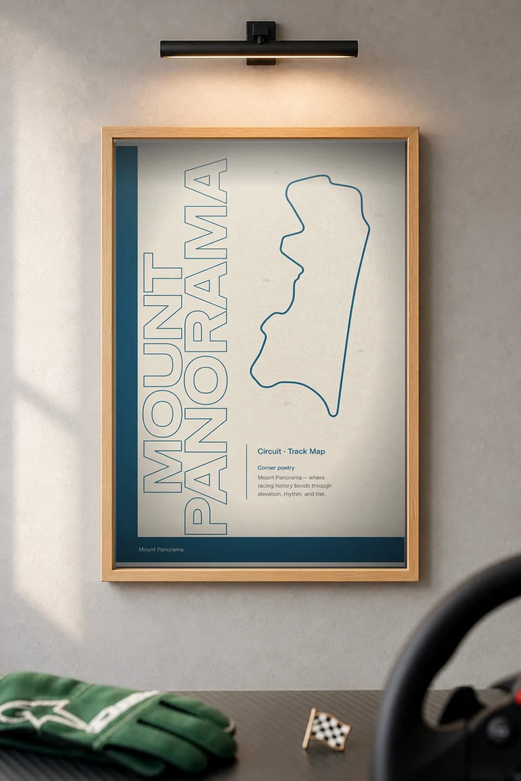 Mount Panorama — framed museum print, Racetracks