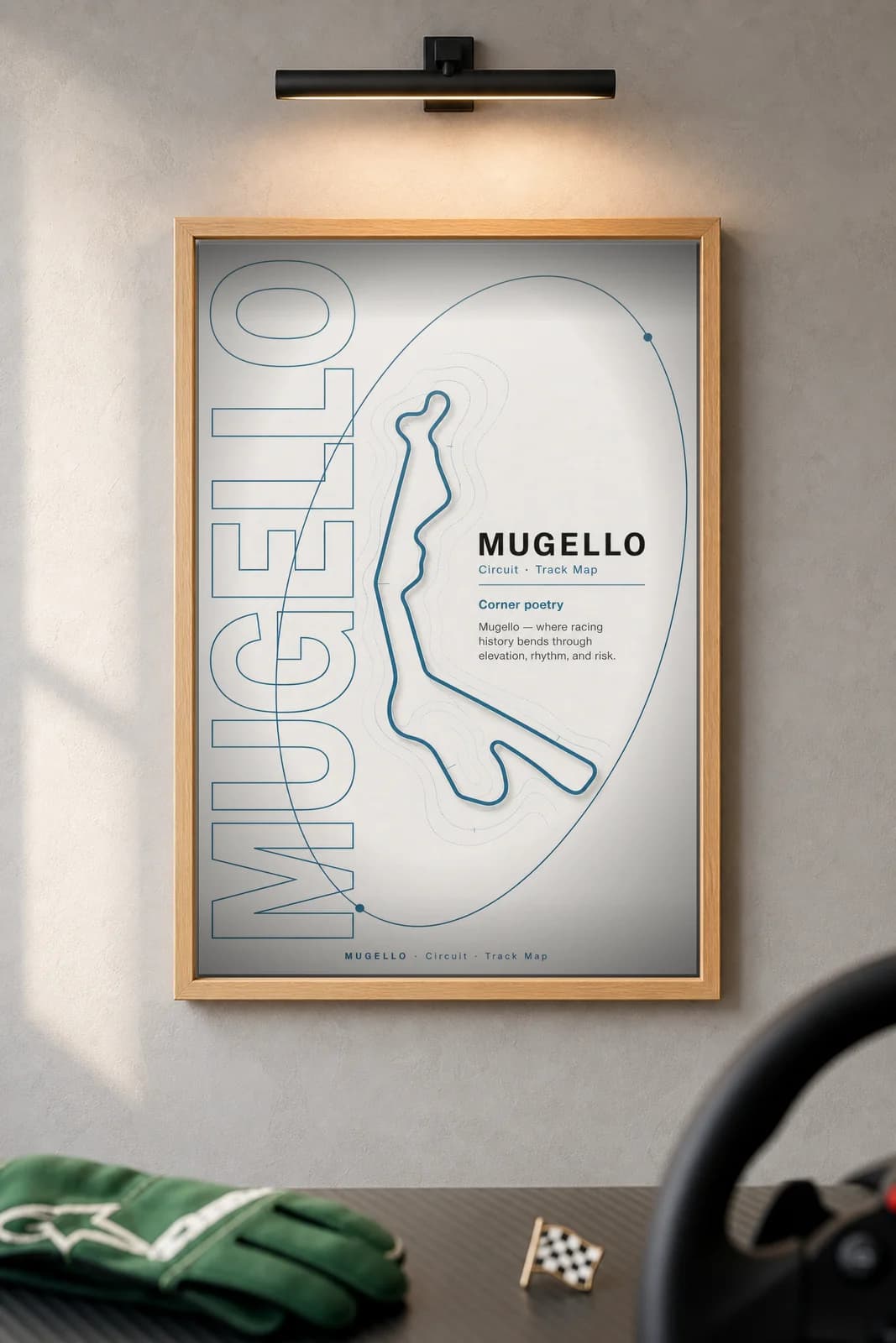 Mugello — framed museum print, Racetracks