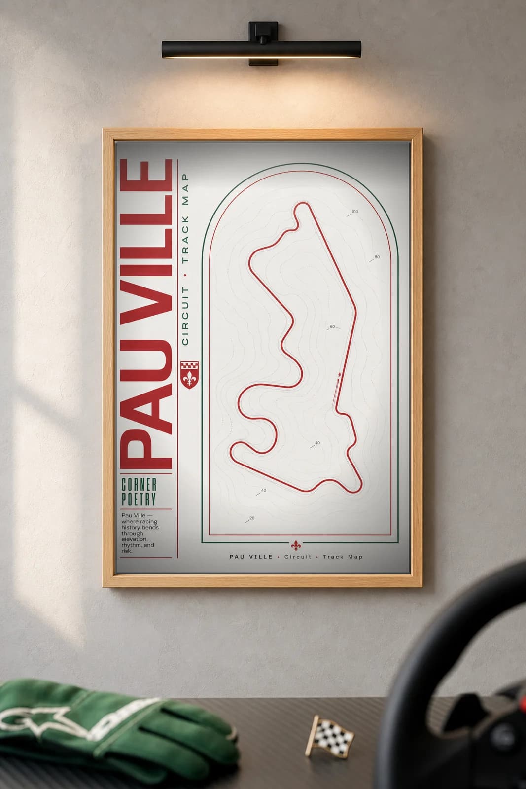 Pau Ville — framed museum print, Racetracks