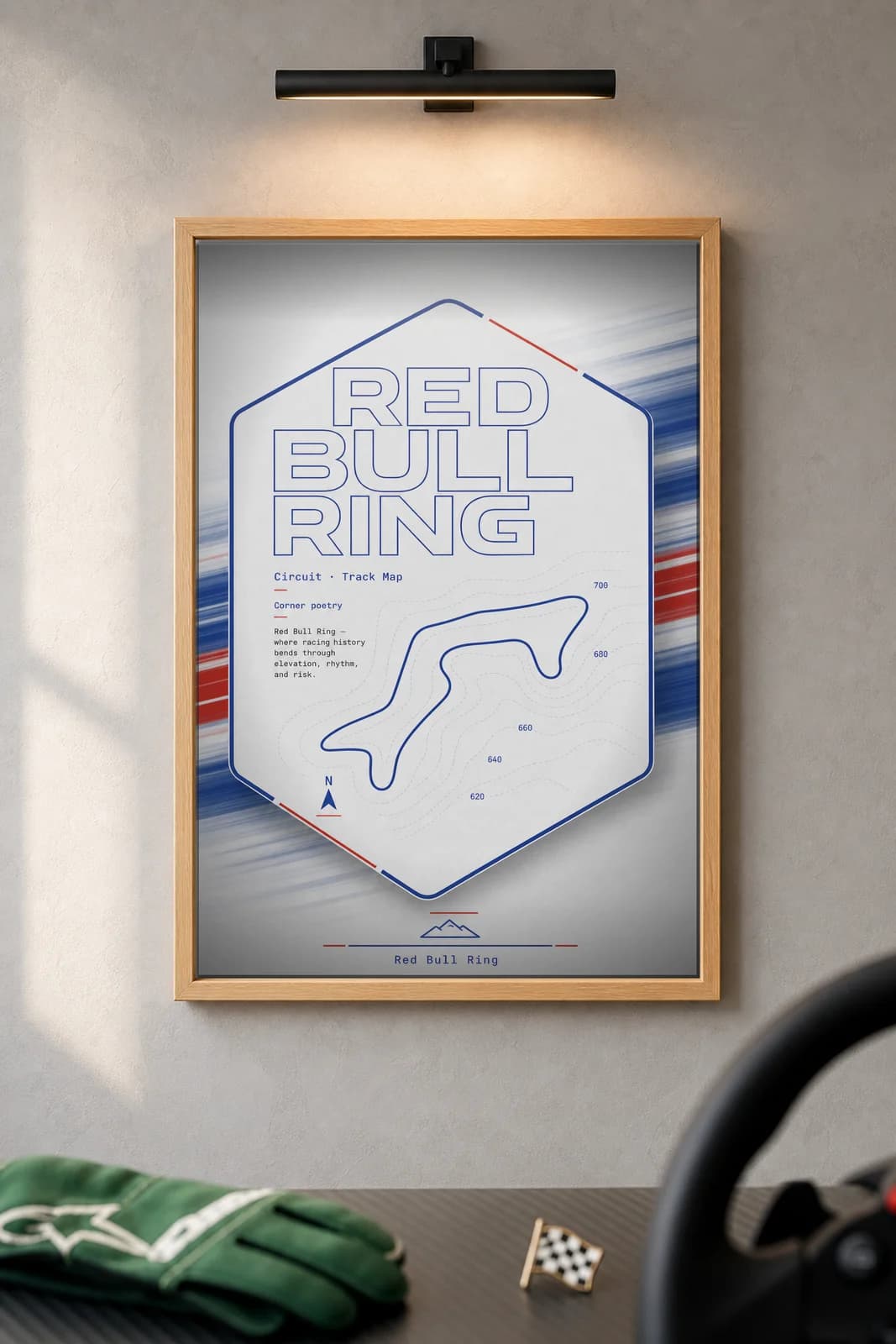 Red Bull Ring — framed museum print, Racetracks