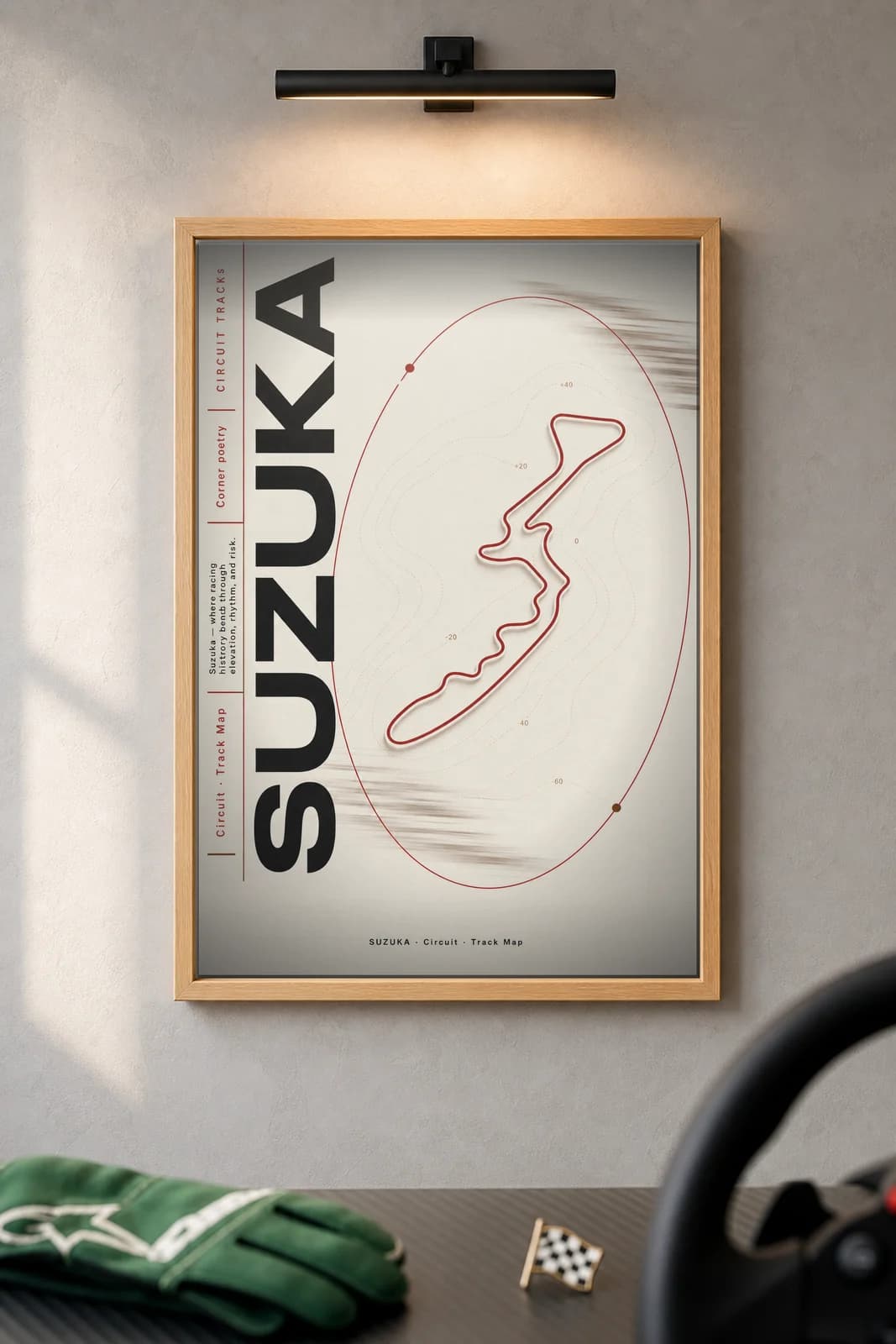 Suzuka — framed museum print, Racetracks