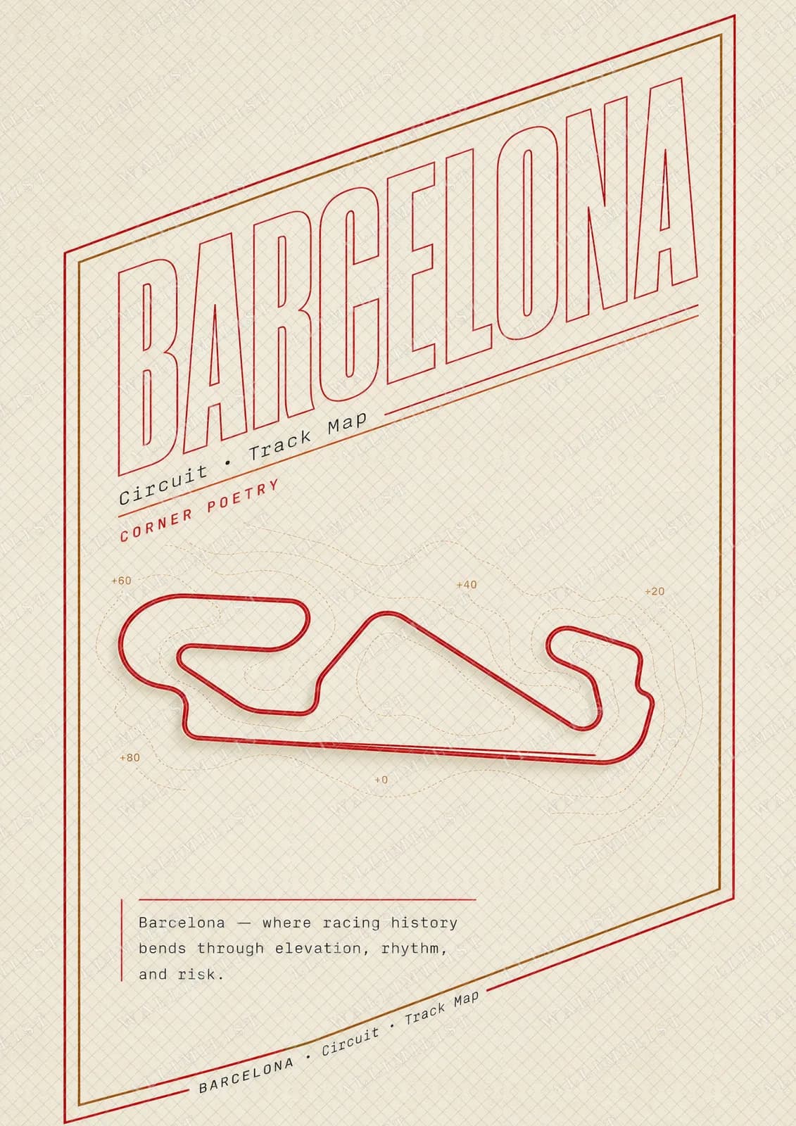 Actual watermarked print of Barcelona