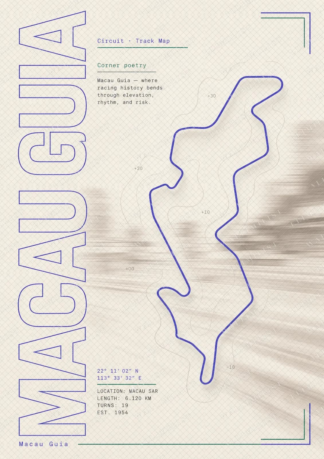 Actual watermarked print of Macau Guia Circuit