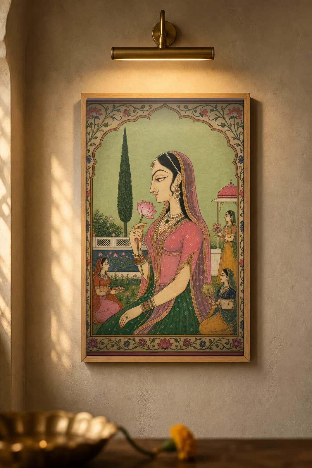 Bani Thani — framed museum print, Rajput Miniature