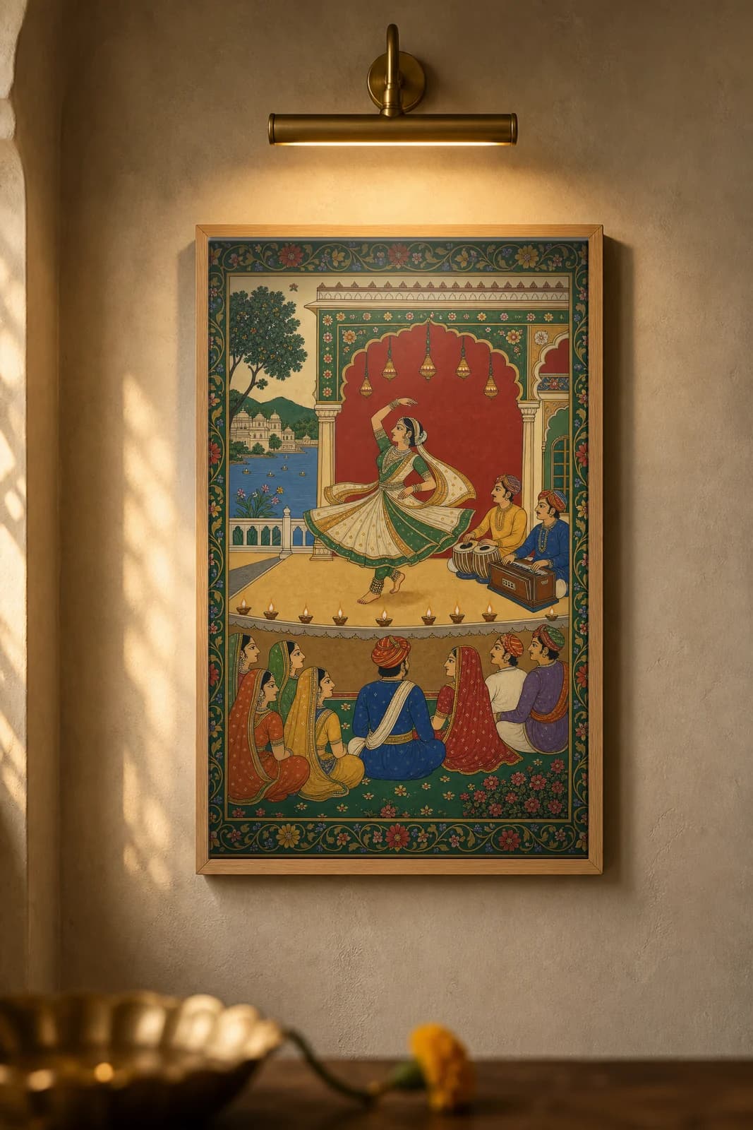 Nritya Sabha — framed museum print, Rajput Miniature