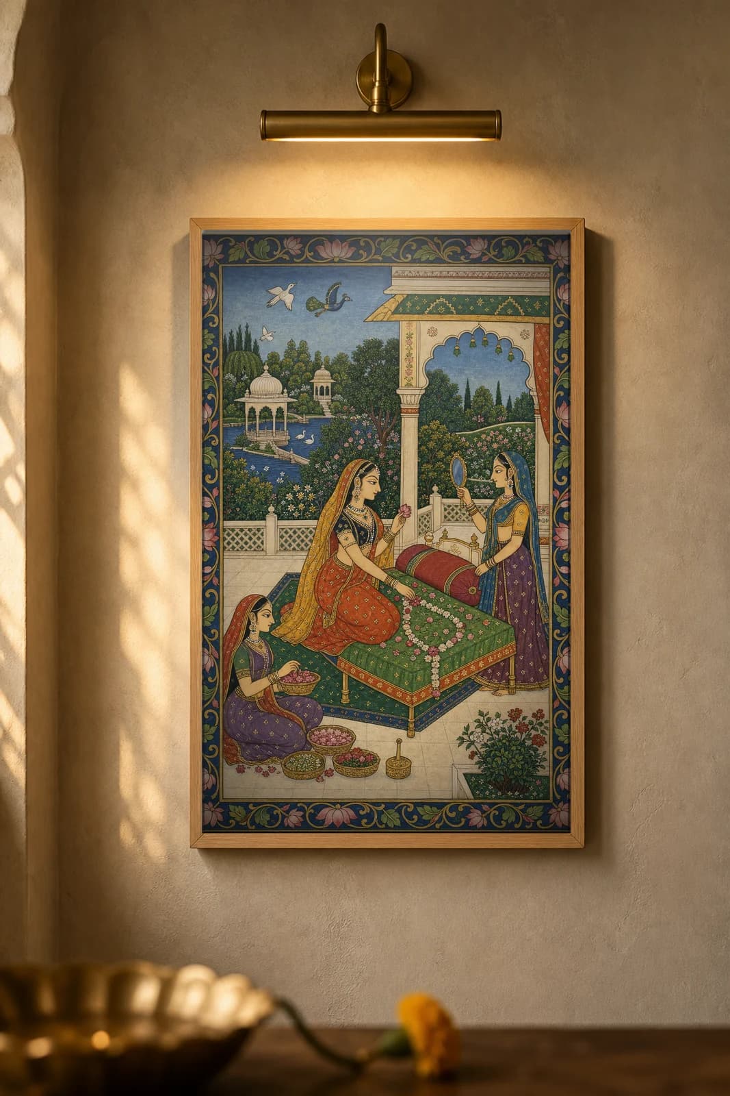Vasakasajja — framed museum print, Rajput Miniature