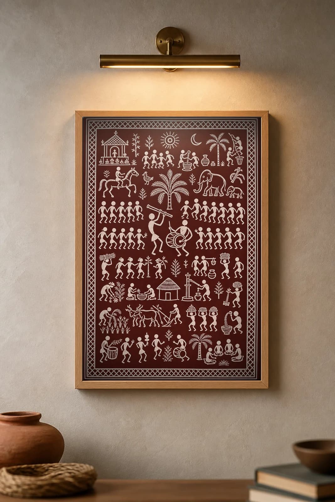 Flute and Drum — framed museum print, Saura