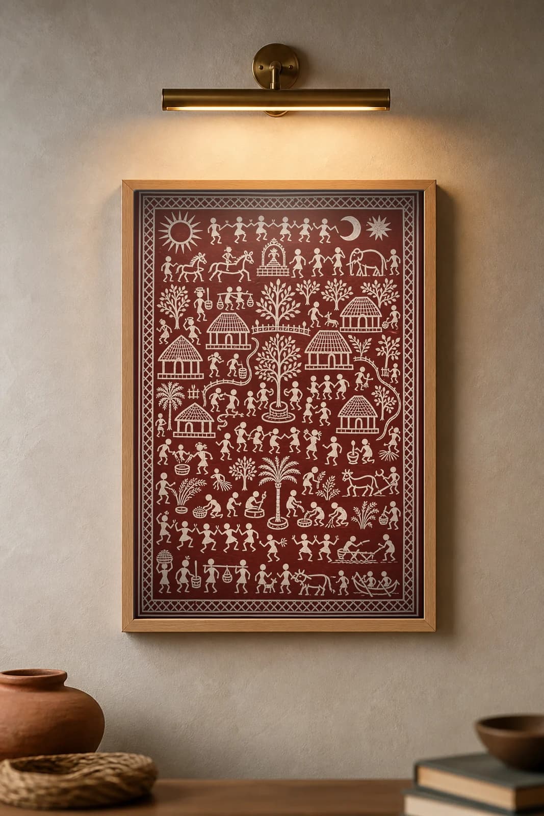 Hill Village — framed museum print, Saura