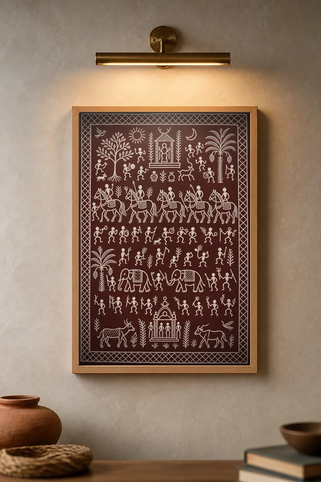 Horse Procession — framed museum print, Saura