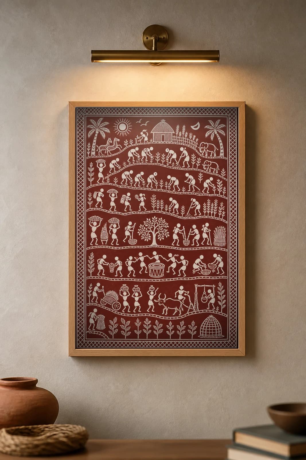 Podu Hill Terraces — framed museum print, Saura