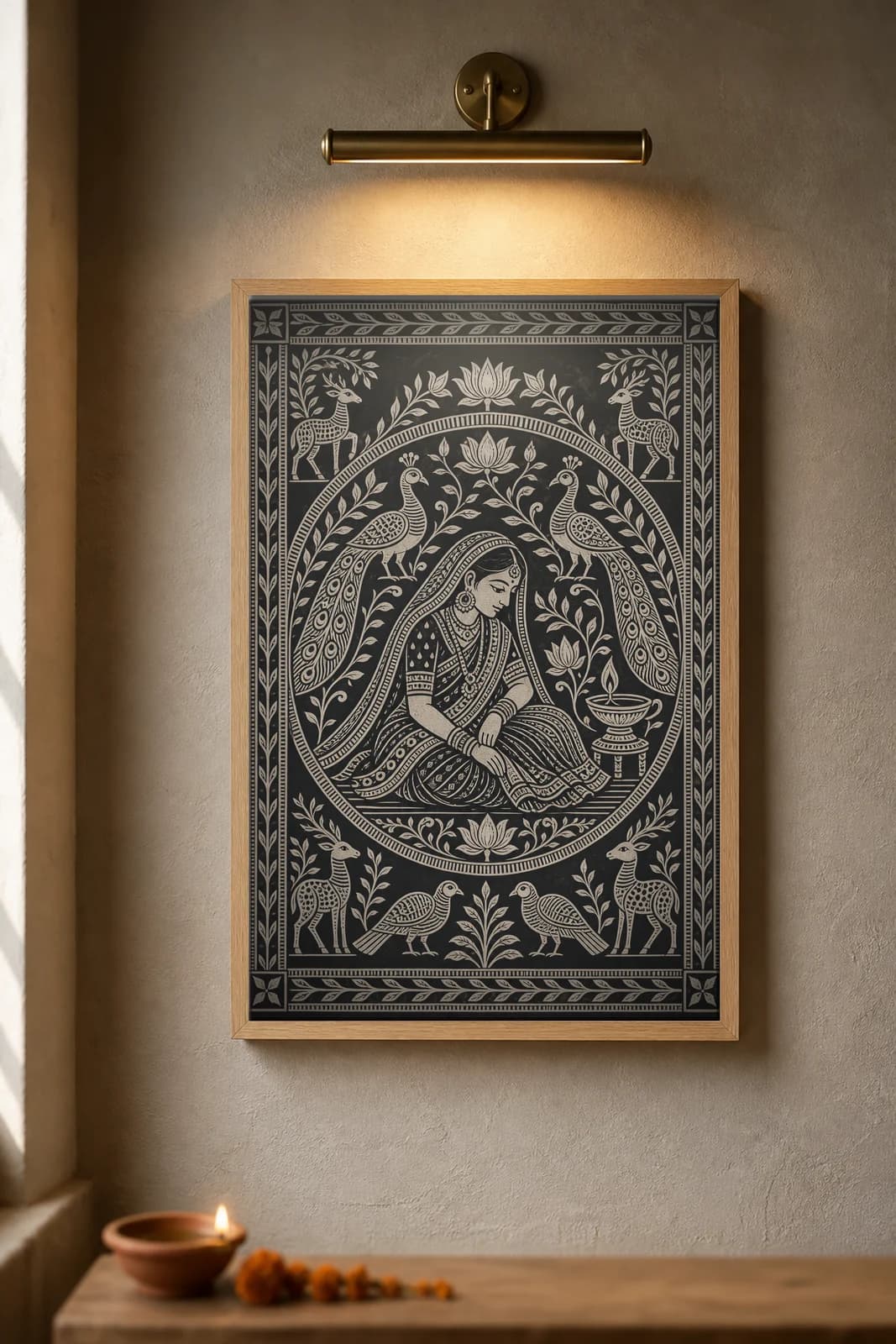 The Bride's Khovar Room — framed museum print, Sohrai Khovar