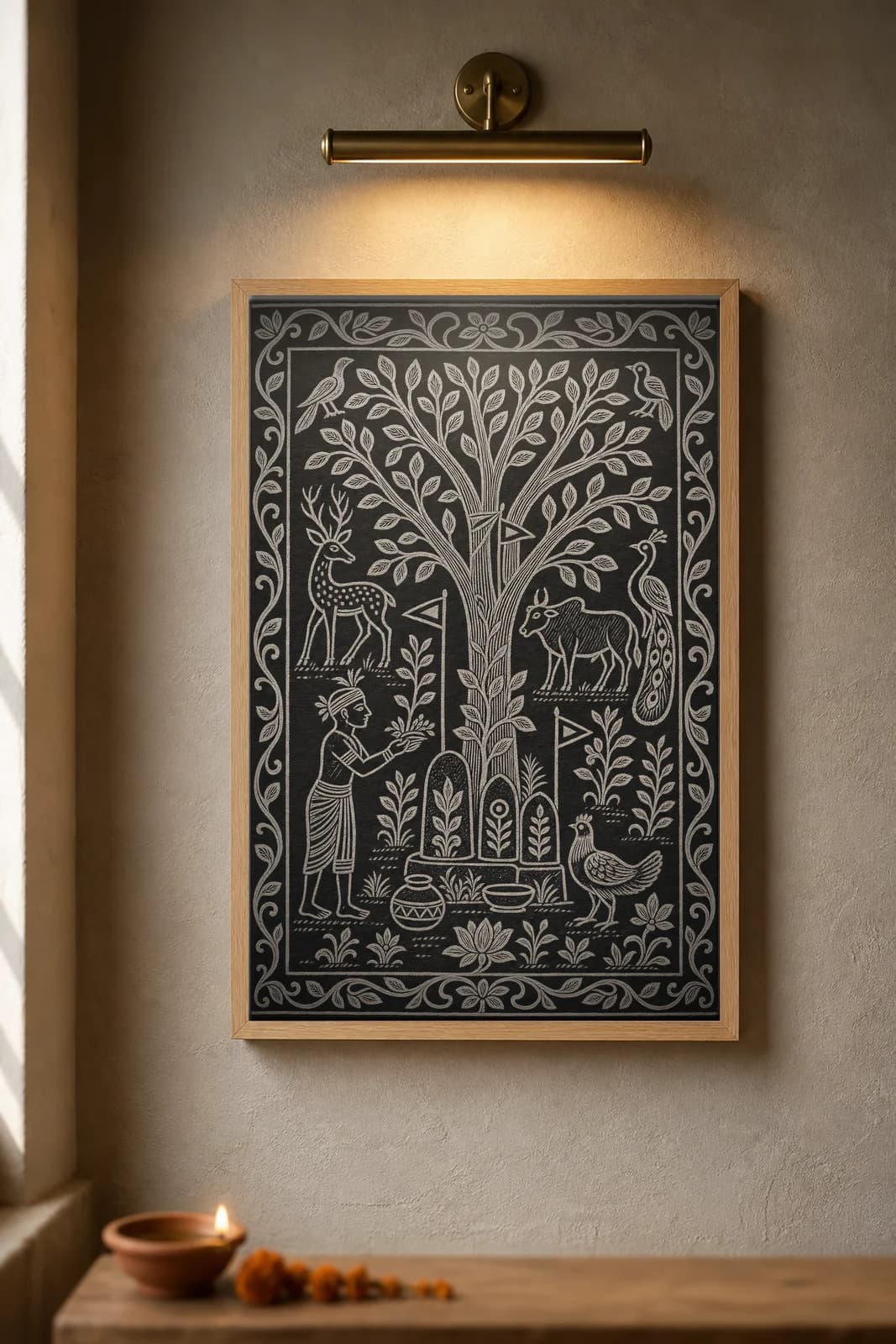 Gram-Than Sacred Grove — framed museum print, Sohrai Khovar