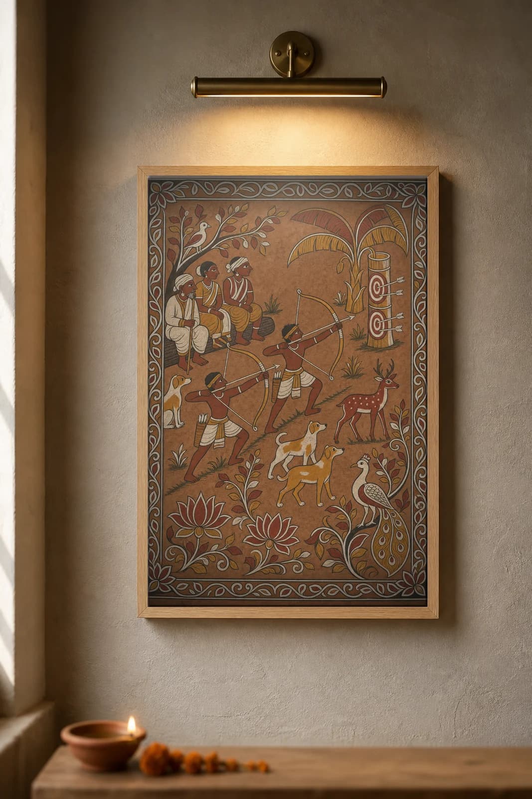 Archery at the Akhra — framed museum print, Sohrai Khovar