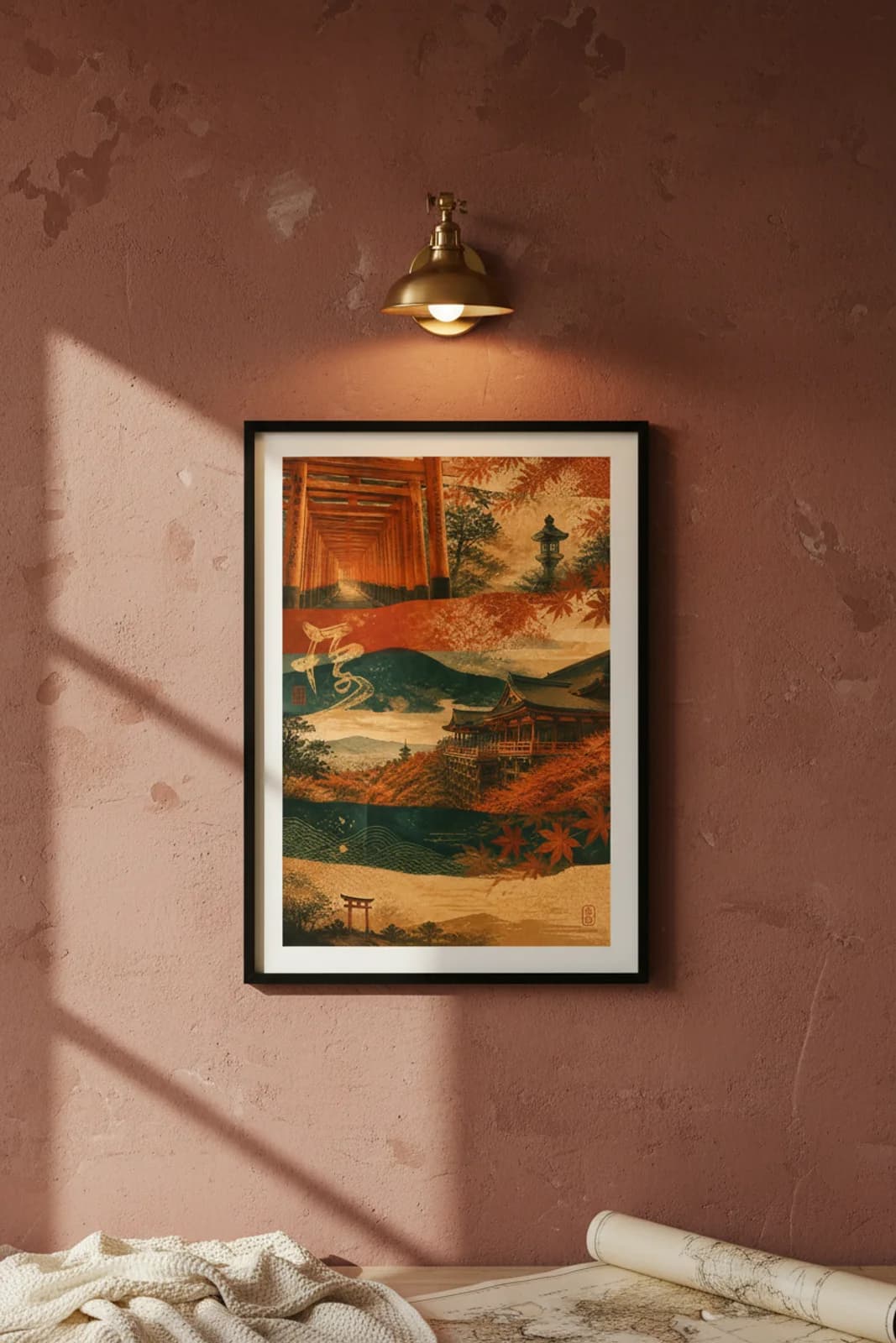 KYOTO — framed museum print, Suncities
