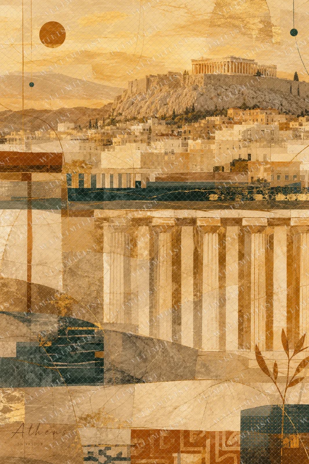 Actual watermarked print of Athens