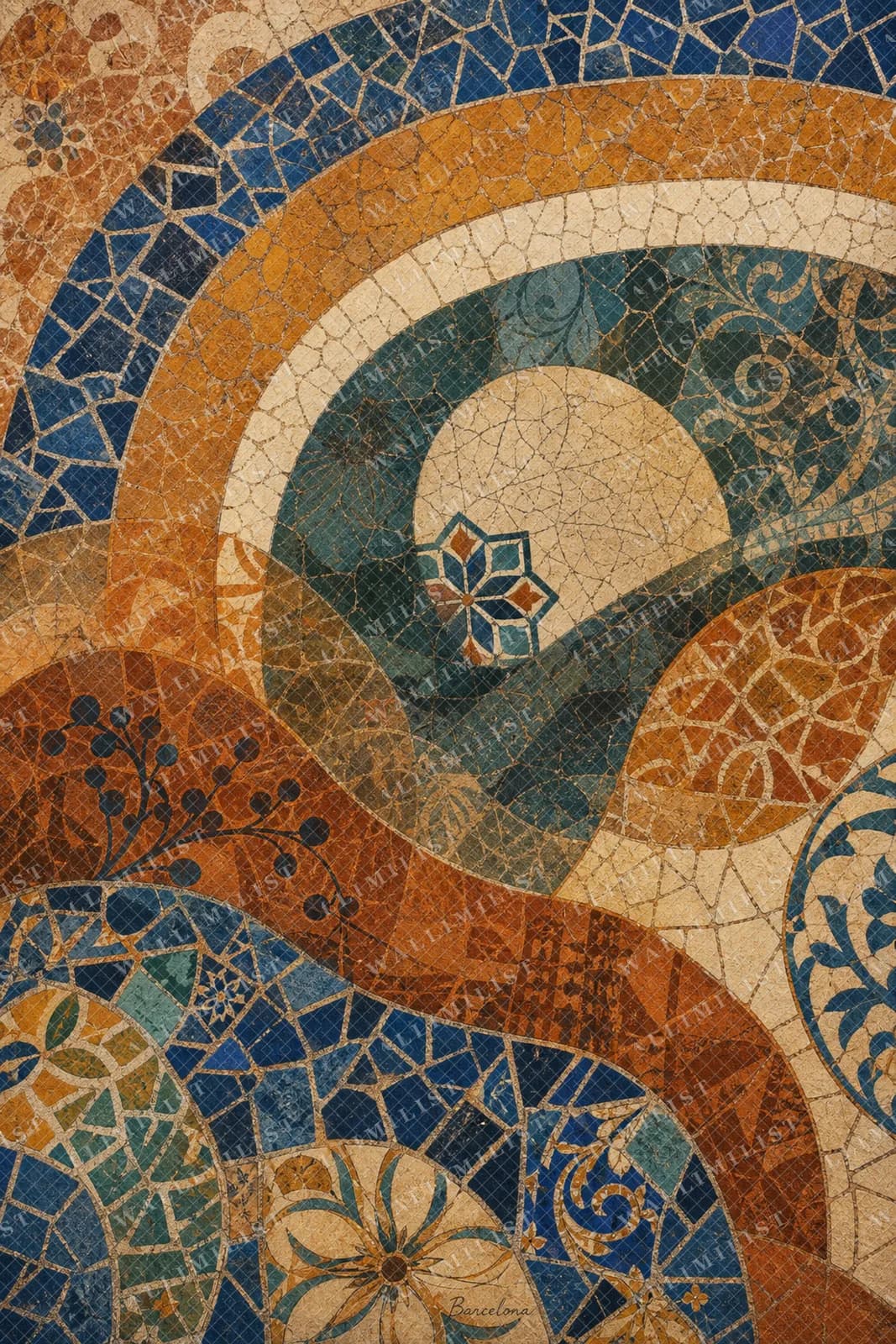 Actual watermarked print of Barcelona