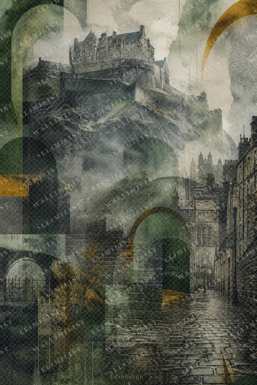 Actual watermarked print of Edinburgh