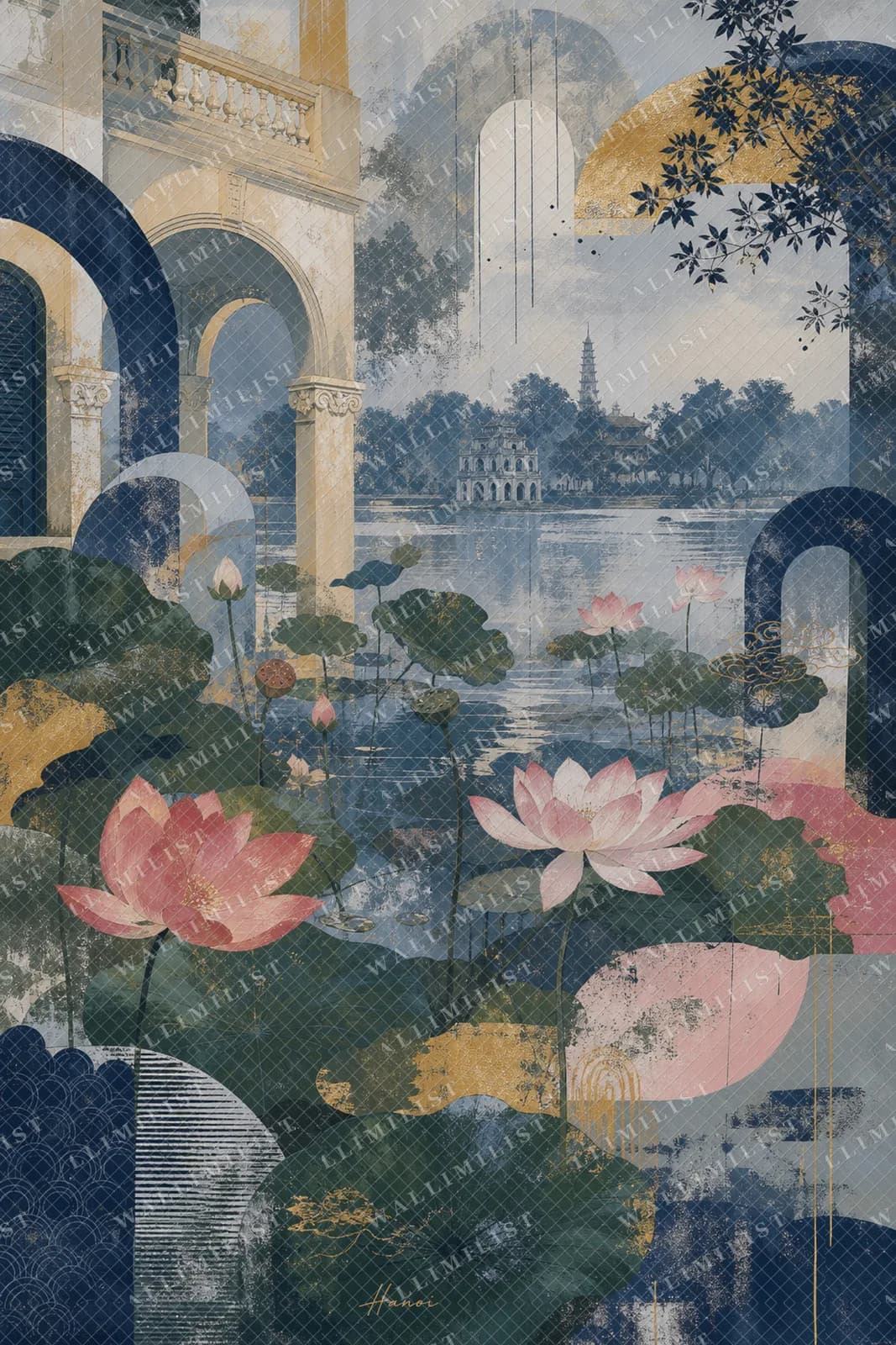 Actual watermarked print of Hanoi