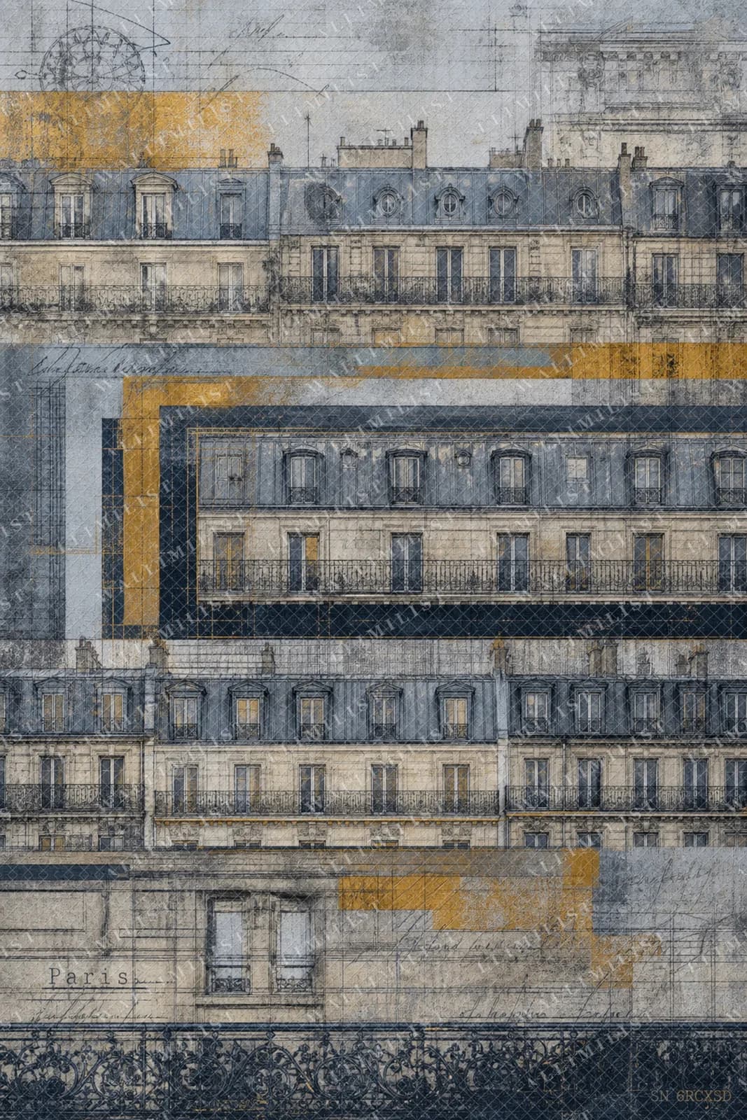 Actual watermarked print of Paris